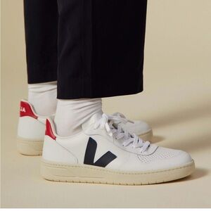 Veja Women’s White and Red Sneakers -